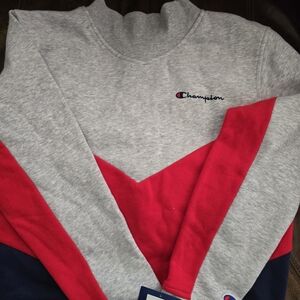 Champion Women"s Gray and Red Sweater